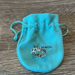 Tiffany Silver Hearts Ring size 6